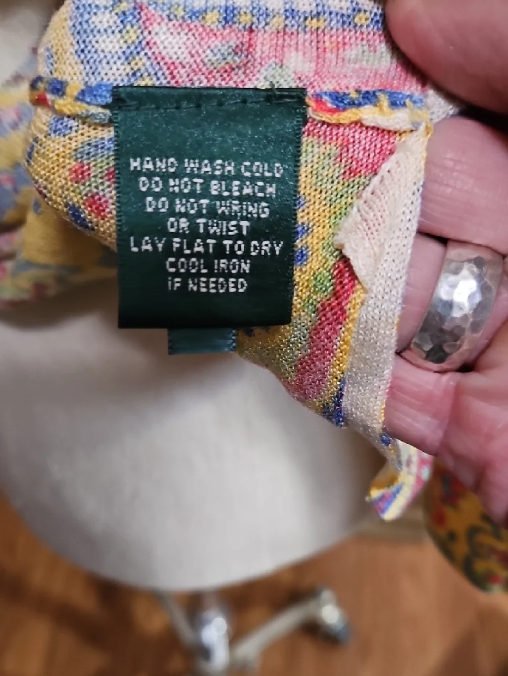 Lauren Ralph Lauren Yellow Paisley 3/4 Length Sleeve Top - Picture 5 of 7